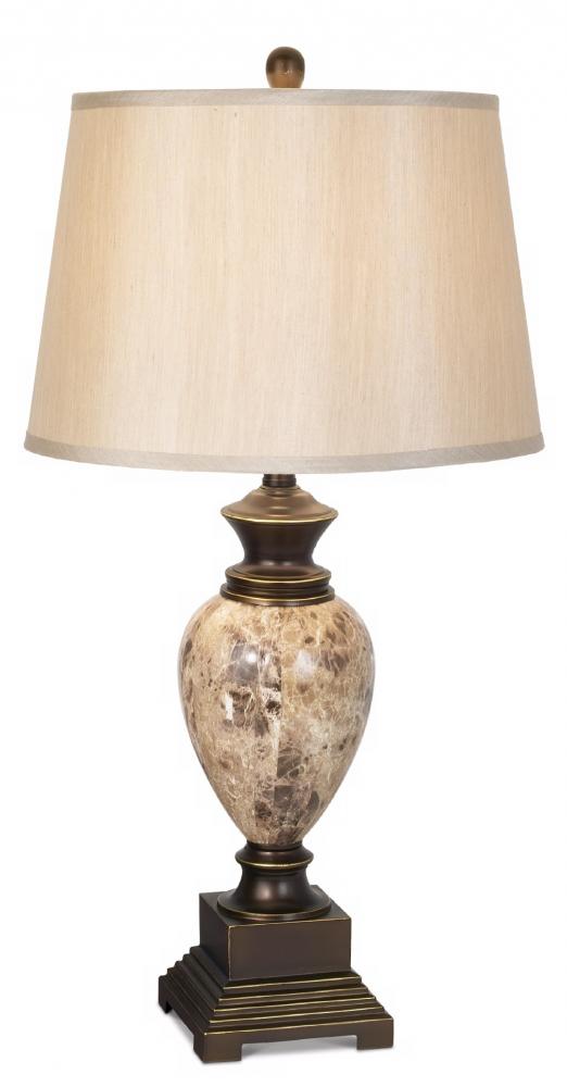 TL-Poly faux marble urn lamp