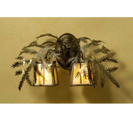 17"W Pine Branch Valley View 2 LT Wall Sconce