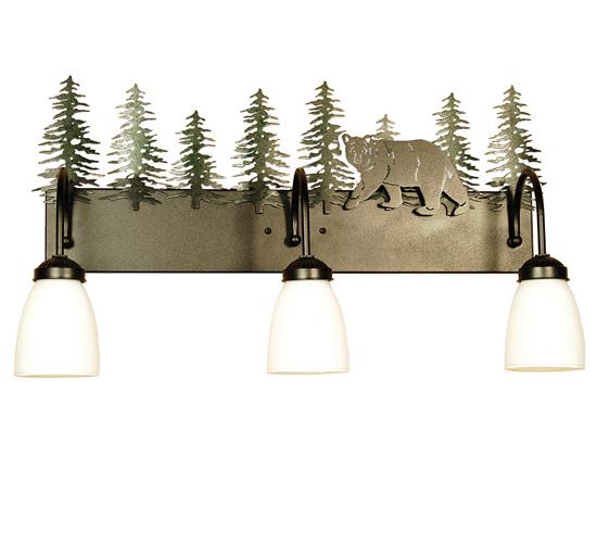 27" Wide Lone Bear 3 Light Vanity