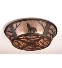 Meyda Blue 10010 - 22" Wide Wolf on the Loose Flush Mount
