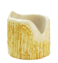Meyda Blue 100531 - 4"W X 4"H Poly Resin Ivory Uneven Top Candle Cover