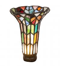 Meyda Blue 10224 - 4" Wide X 6" High Stained Glass Pond Lily Shade