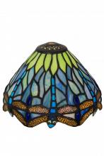 Meyda Blue 10524 - 7" Wide Tiffany Hanginghead Dragonfly Shade