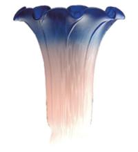 Meyda Blue 10692 - 4" Wide X 6" High Pink/Blue Pond Lily Shade