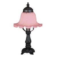 Meyda Blue 11247 - 12.5" High Fluted Bell Pink Mini Lamp