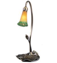 Meyda Blue 12386 - 16" High Amber/Green Pond Lily Accent Lamp