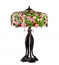 Meyda Blue 126749 - 30" High Tiffany Cherry Blossom Table Lamp