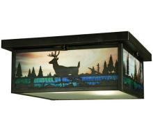 Meyda Blue 136989 - 16" Square Deer Creek Flushmount