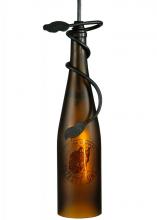 Meyda Blue 137402 - 5"W Personalized Thirsty Owl Wine Bottle Mini Pendant