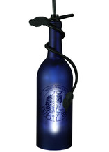 Meyda Blue 137403 - 3" Wide Personalized Thirsty Owl Wine Bottle Mini Pendant