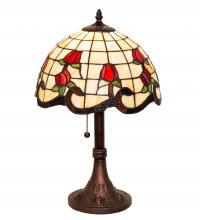 Meyda Blue 151293 - 19" High Roseborder Table Lamp