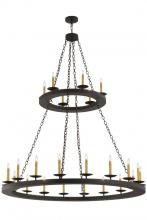 Meyda Blue 158584 - 61" Wide Loxley 24 Light Two Tier Chandelier