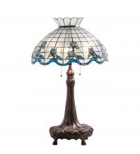Meyda Blue 230472 - 32" High Roseborder Table Lamp