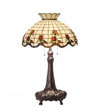 Meyda Blue 230473 - 33" High Roseborder Table Lamp