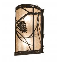 Meyda Blue 238002 - 8" Wide Whispering Pines Left Wall Sconce