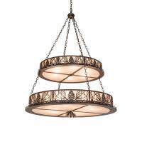 Meyda Blue 245990 - 48" Wide Mountain Pine Two Tier Inverted Pendant