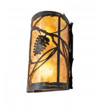Meyda Blue 247902 - 8" Wide Whispering Pines Right Wall Sconce