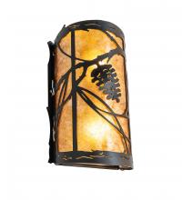 Meyda Blue 247903 - 8" Wide Whispering Pines Left Wall Sconce