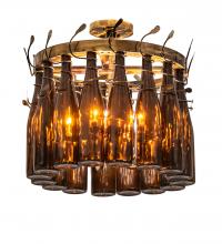 Meyda Blue 252212 - 20" Wide Tuscan Vineyard Estate 16 Light Wine Bottle Chandelier