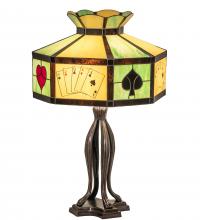 Meyda Blue 252404 - 32.5" High Poker Face Table Lamp