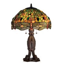 Meyda Blue 28527 - 24.5"H Tiffany Hanginghead Dragonfly Table Lamp