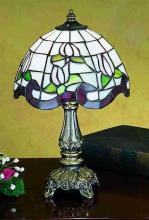 Meyda Blue 31210 - 12"H Roseborder Mini Lamp