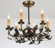 Meyda Blue 50095 - 19" Wide Oak Leaf & Acorn 6 LT Mini Chandelier