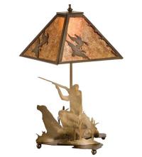 Meyda Blue 50402 - 20"H Duck Hunter W/Dog Table Lamp