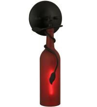 Meyda Blue 65456 - 5"W Tuscan Vineyard Frosted Red Wine Bottle Wall Sconce