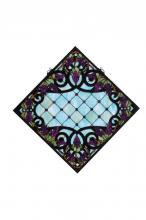 Meyda Blue 67143 - 25.5"W X 25.5"H Jeweled Grape Stained Glass Window