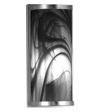 Meyda Blue 68848 - 5.5"W Cylinder Noir Swirl Fused Glass Wall Sconce