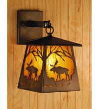 Meyda Blue 81342 - 7" Wide Moose at Dawn Hanging Wall Sconce