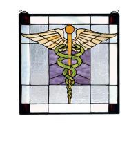 Meyda Blue 81519 - 18"W X 18"H Medical Stained Glass Window