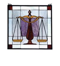 Meyda Blue 81551 - 18"W X 18"H Judicial Stained Glass Window