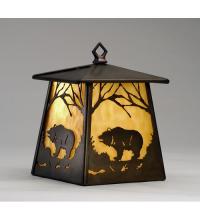 Meyda Blue 82640 - 7.5"W Grizzly Bear at Dawn Hanging Wall Sconce