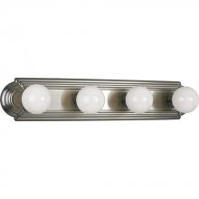 Progress P3025-09 - Broadway Collection Four-Light Brushed Nickel Traditional Bath Vanity Light