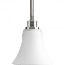 Progress P5270-09 - Joy Collection One-Light Brushed Nickel Etched Glass Traditional Mini-Pendant Light