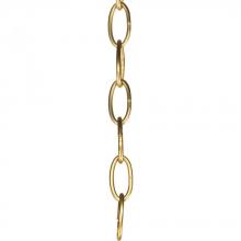 Progress P8757-137 - Accessory Chain - 10' of 9 Gauge Chain in Natural Brass