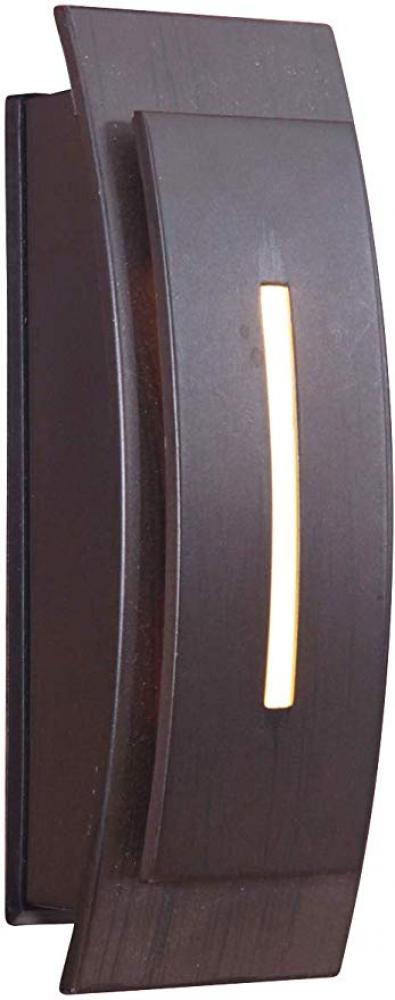 Surface Mount Contemporary Curved LED Lighted Touch Button in Aged Iron