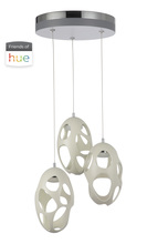 Craftmade 47993-W-HUE - 3 Light LED Chandelier w/Integrated hue technology