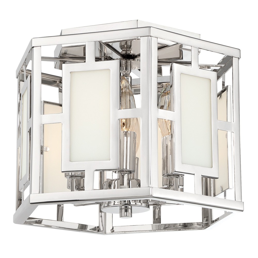 Libby Langdon for Crystorama Hillcrest 6 Light Polished Nickel Ceiling Mount