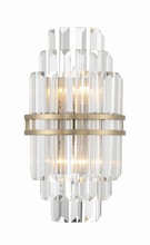 Crystorama HAY-1402-AG - Hayes 2 Light Aged Brass Sconce