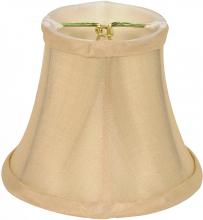 Satco Products Inc. 90/2357 - Clip On Shade; Beige Shantung; 3" Top; 5" Bottom; 4-1/4" Side