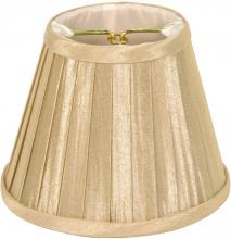 Satco Products Inc. 90/2363 - Clip On Shade; Beige Folded Pleat; 3" Top; 5" Bottom; 4" Side