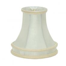 Satco Products Inc. 90/2526 - Clip On Shade; Cream Leather Look; 3" Top; 5-1/2" Bottom; 5-1/4" Side