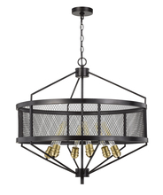 CAL Lighting FX-3743-6 - 60W X 6 Halle Metal Chandelier (Edison Bulbs Are Not included)