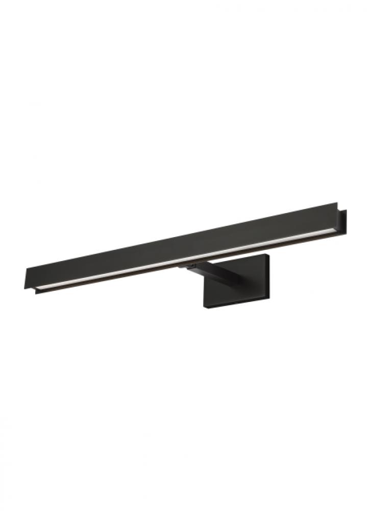 The Bau 24-inch Damp Rated 1-Light Integrated Dimmable LED Picture Light in Nightshade Black