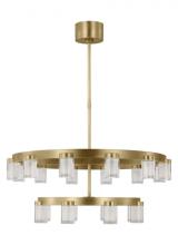 Visual Comfort & Co. Modern Collection KWCH19827NB - The Esfera Two Tier Medium 20-Light Damp Rated Integrated Dimmable LED Ceiling Chandelier