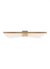 Visual Comfort & Co. Modern Collection SLBA14730BR - The Nyra 36-inch Damp Rated 1-Light Integrated Dimmable LED Bath Vanity in Plated Brass
