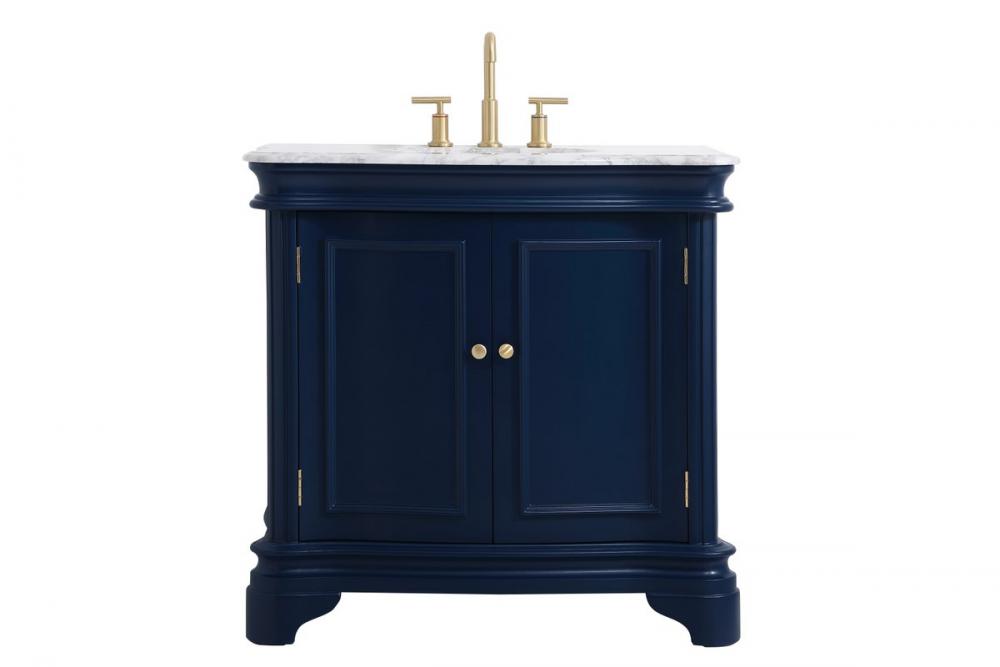 36 Inch Single Bathroom Vanity Set in Blue